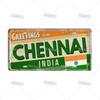Artisian INDIA CHINA INDONESIAN License Plate Landmark State Metal Sign City Decorative Plaque Wall Decor Garage Bar Pub Club