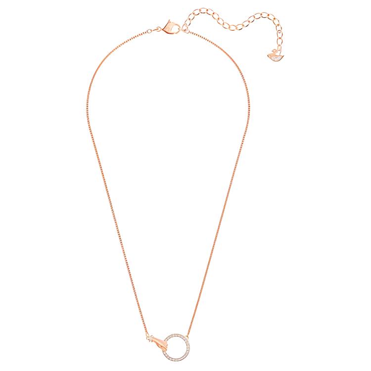 Swarovski Symbolica Faux Crystal Stone, Rose Gold Plated Necklaces Womens Rose Gold