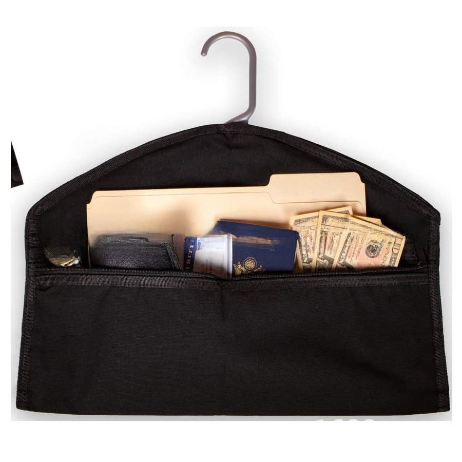 Travel Storage Bag With Hidden Pocket For Clothes And Valuables In Wardrobe Use