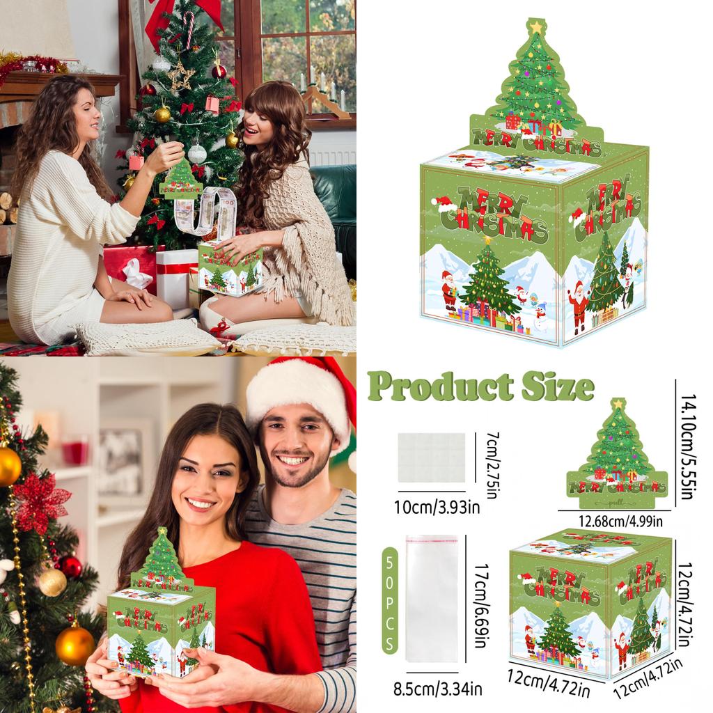 Christmas Tree Party Decor Gift Box For Holiday Celebration And Surprises