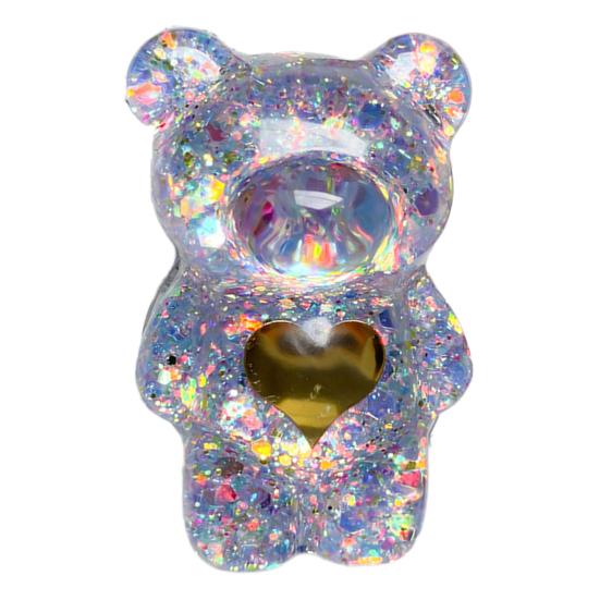 Mobile Phone Finger Stand Cartoon Foldable Love Heart Sequins Cute Bear Doll Phone светло-фиолетовый