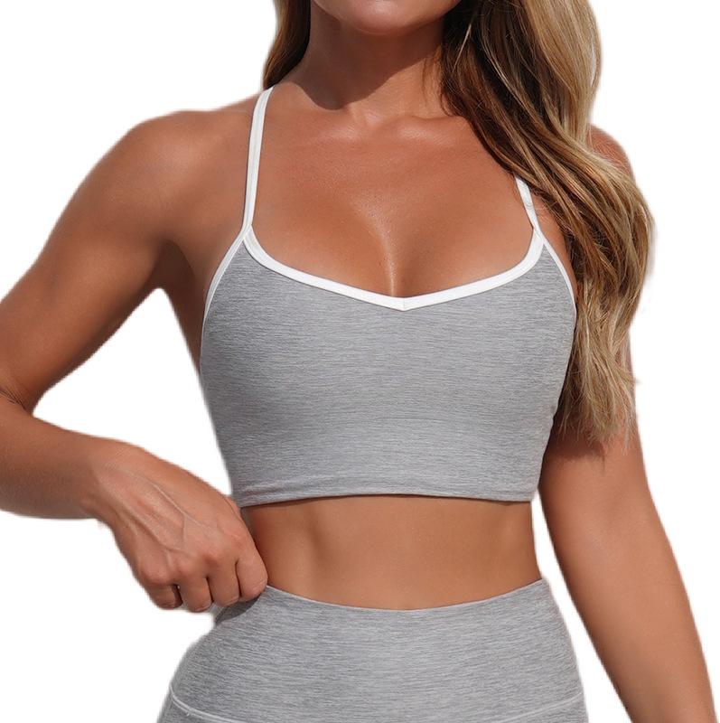 JYL Yoga Set Sleeveless Shorts Quick Dry Naked Backless Outfit S ярко-серый