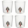 2/4 ks 3D Vzory Vánoční Sklenice Sada Kávový Vínový Hrnek Vánoční Sklenice na Mléko Pro Domácí Dekoraci Vánoční Dárek 300ml