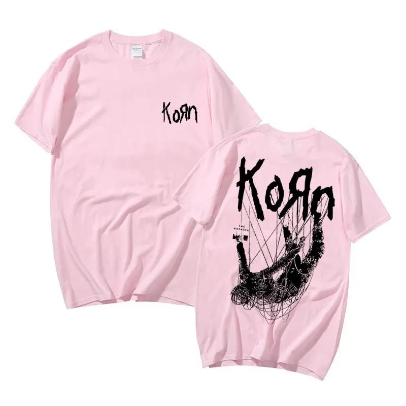 Awesome Singer Rock Band Korn Graphic T-shirt Harajuku Streetwear Men's Novelty Cotton T-shirt Men Short Sleeve Man Casual Tees