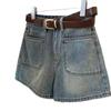 2023 Retro Spicy Girl High-Waist Denim Shorts: Plus Size, Slimming A-line, Wide Leg, Trendy Summer Hot Pants