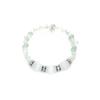 Women's Green White Cubic Zirconia Pearl Combination Bracelet