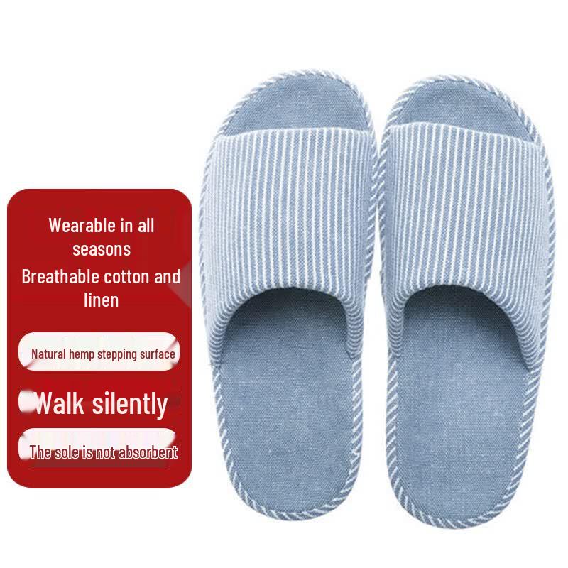 Japanese Style Cotton Linen Home Slippers L