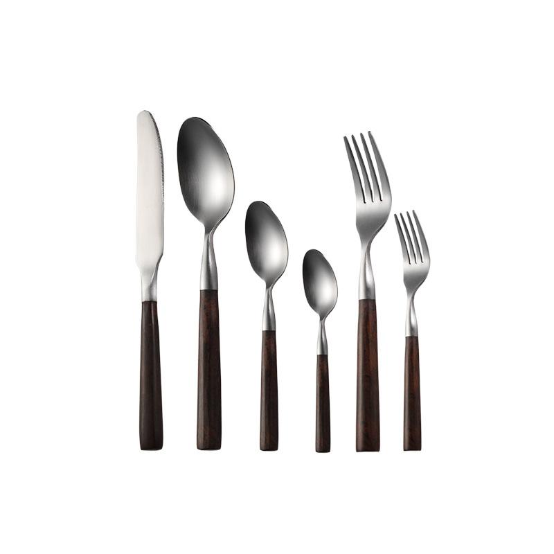 430 stainless steel western food knife and fork spoon bakelite imitation mahogany handle multi-specification sanding hotel gifts