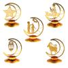 Unique Golden Aromatherapy Tray Elegant Desktop Candle Holder Metal Moon Candlestick  Photography