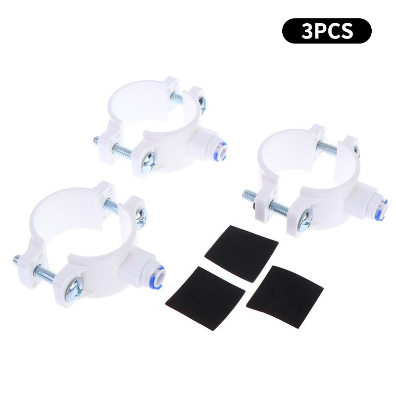 1/2/3Pcs Adjustable 38-58Mm Water Drain Waste Water Pipe Clamps 1/4" Od Hose Quick Connection Reverse Osmosis Aquarium