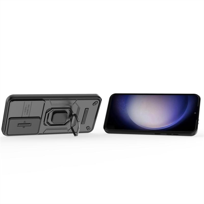 For Samsung Galaxy S24 FE Case Slide Camera Len Cases Samsung Galaxy S24 FE Cover Shockproof Armor PC TPU Cover Galaxy S24 FE