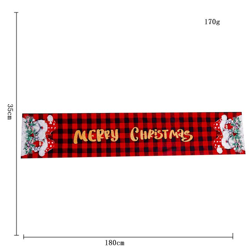 Christmas Red And Black Plaid Christmas Tree Skirt Christmas Apron Christmas Stockings Tablecloth Set Home Decorations
