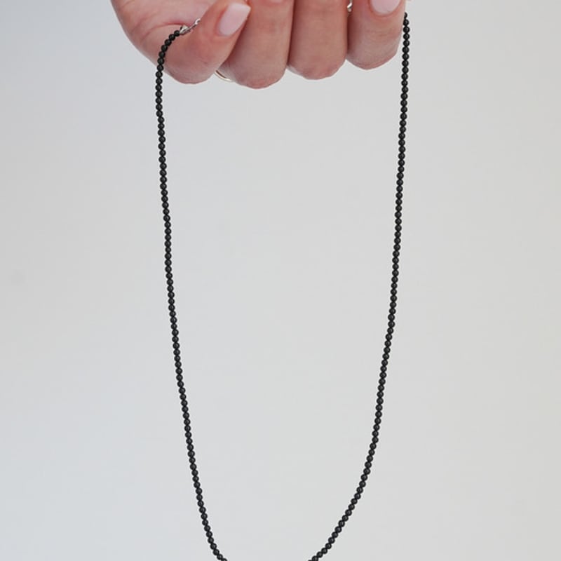 Modernlike Silver 925 Onyx Black Necklace 2mm