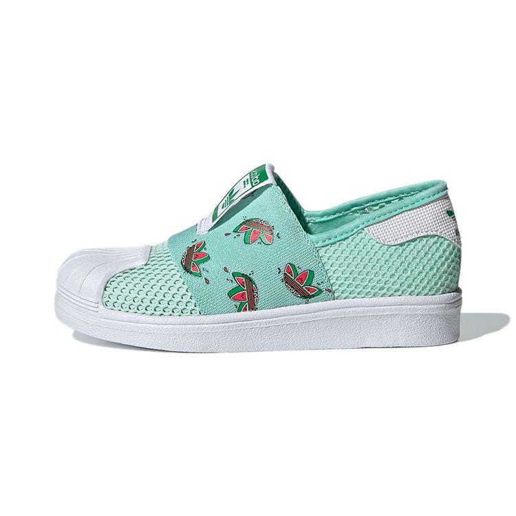 Adidas Originals Superstar 360 Smr 360 C Breathable Low-Top Skate Shoes Kids Sneakers Green White FY9835