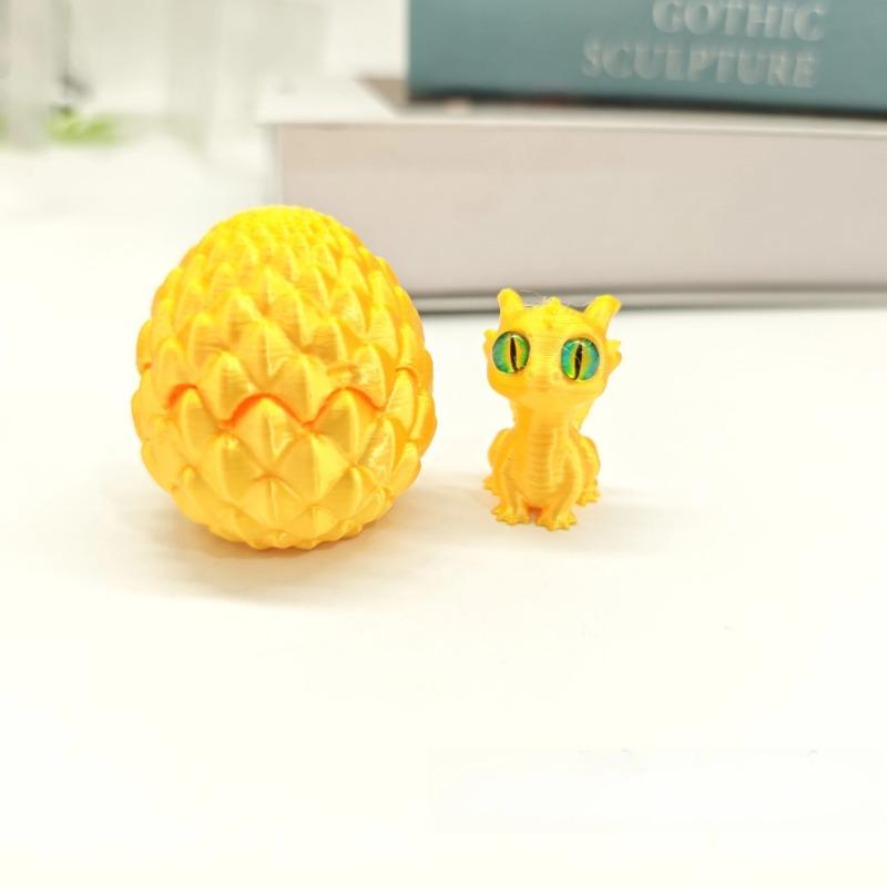 3D Printed Dragon Egg Figures Animal Toys Dragon Toys Simulation Eyes Home Accessories Desktop Decor Kids Toy Gift