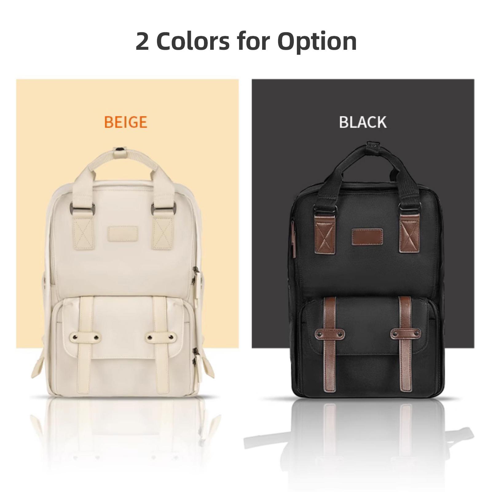 Cwatcun D78 Camera Backpack Waterproof Camera Bag Photography Backpack Large Capacity Camera Case with Tripod Holder 15.6 Inch Laptop Compartment for
