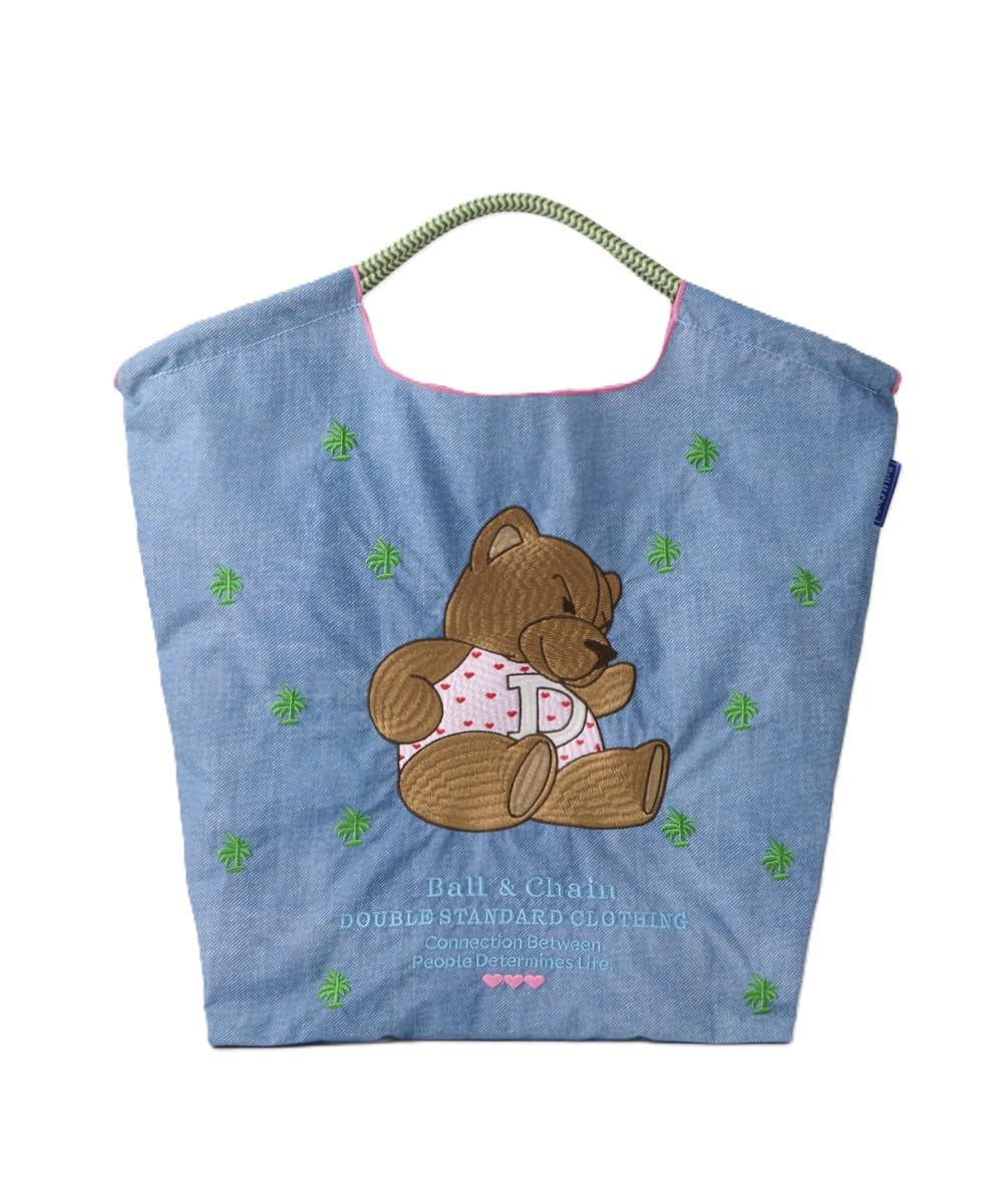 

Стандартная шариковая цепочка Сидячий медведь Мини-сумка для покупок Синий F [Двойная одежда] и 0400-006-261 Женский синий