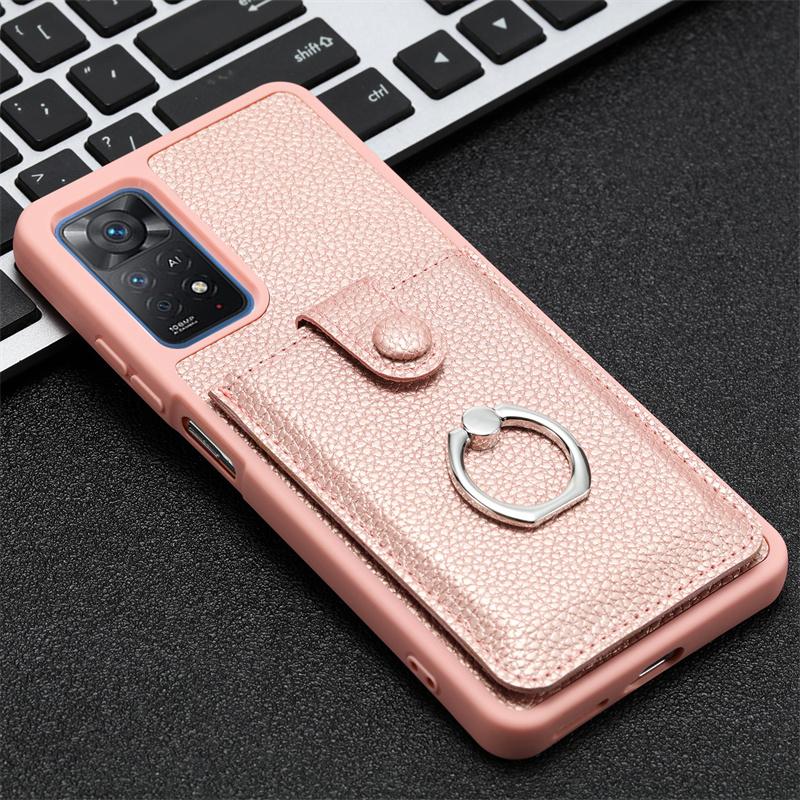 Luxury Leather Wallet Phone Case For Xiaomi Redmi Note 11 11S 4G Card Slot Ring Holder Cover For Redmy Note11 Note 11E Pro 11Pro