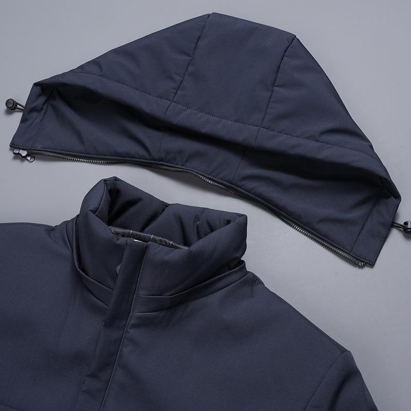 Winter Dad Men's Warm Pie Overcomes the Middle and Old Cotton-padded Jacket, Loose, Piled and Thickened Medium and Long Cotton-padded Jacket.