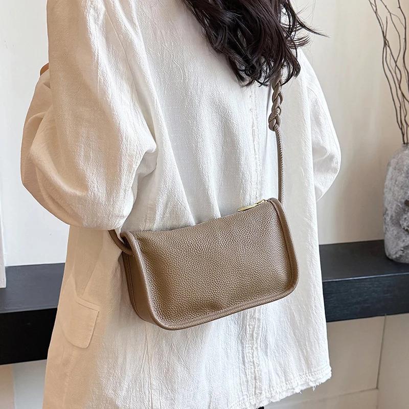 Real Cowhide Genuine Leather Sac Fashion Women Crossbody Bags For Ladies New High Capacity Shoulder Bag Handbag Female Purse