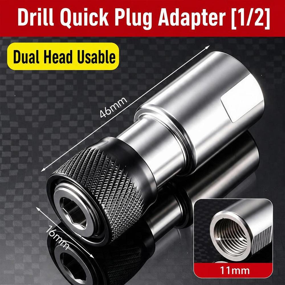 Quick Release Drill Chuck Adapter Double Ended Drill Conversion Head Electric Drill Accessories