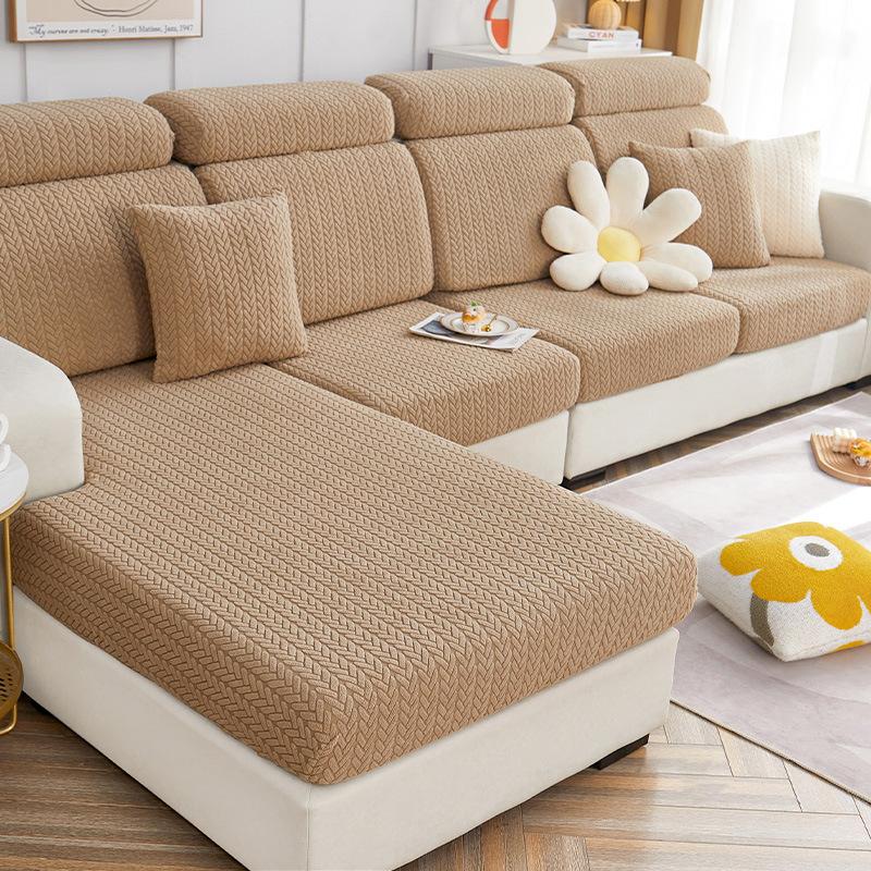 Elastic Four Seasons Modern Simple Sofa Cover Cover Polo All-Inclusive Universal Headrest Backrest Cream Anti-Scratching Sofa Cover