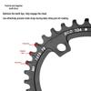 RACEWORK Hollow Mountain Bike Crankset with Single Chainring (32T/34T/36T/38T)
