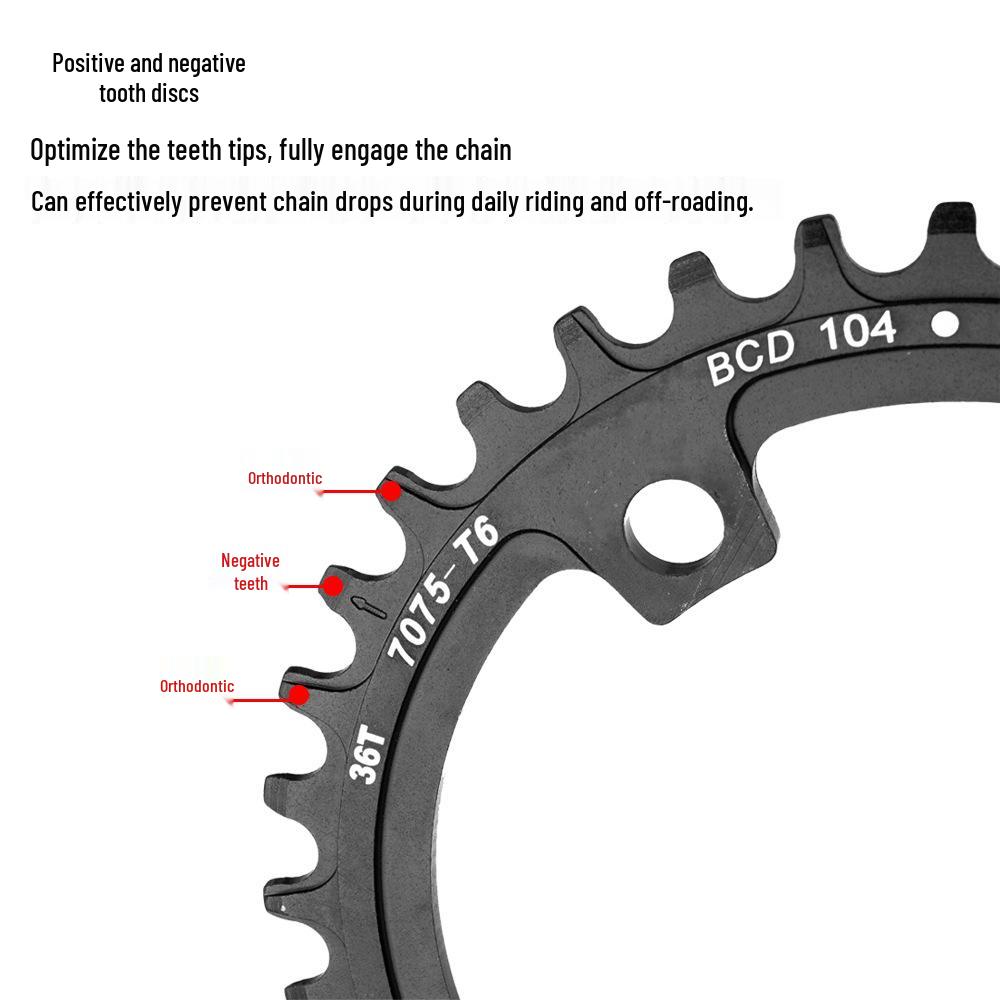 RACEWORK Hollow Mountain Bike Crankset with Single Chainring (32T/34T/36T/38T)