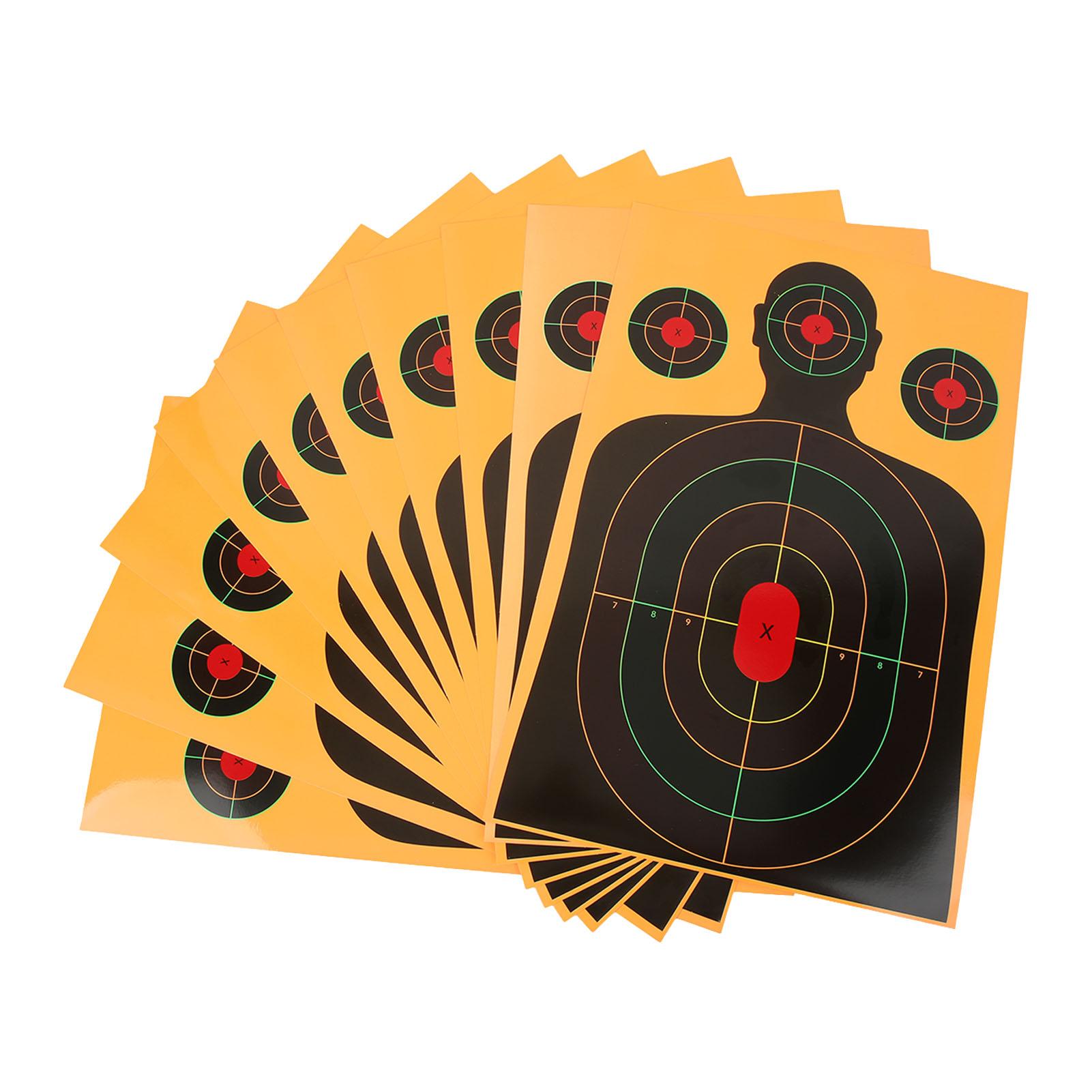 

10 шт. 12x18 дюймів Паперові мішені для стрільби Паперові мішені для стрільби для практики стрільби з лука в приміщенні та на відкритому повітрі