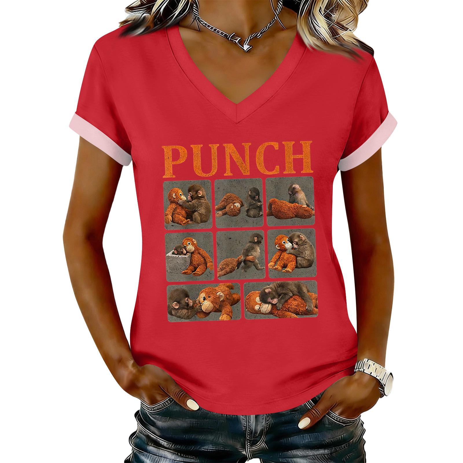 

Women s Casual Printed T-Shirt V Neck Pullover Short Sleeve Top XL