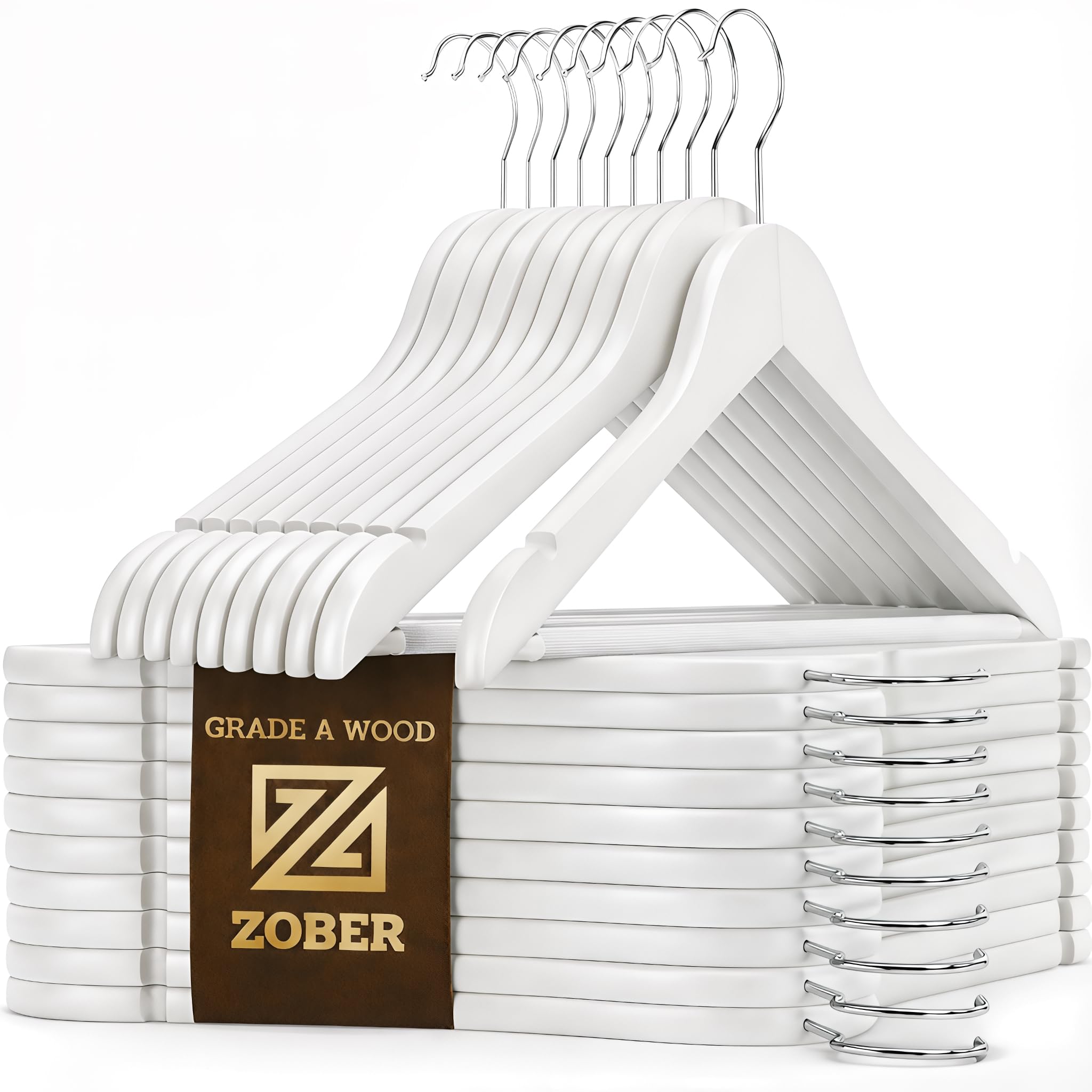 High-Grade Wooden Hangers - Heavy Duty