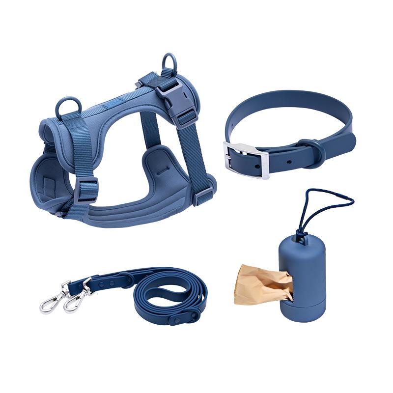 SpotWid Dog Chest & Back Bite-Proof Escape-Proof PVC Leash with Retractable Collar