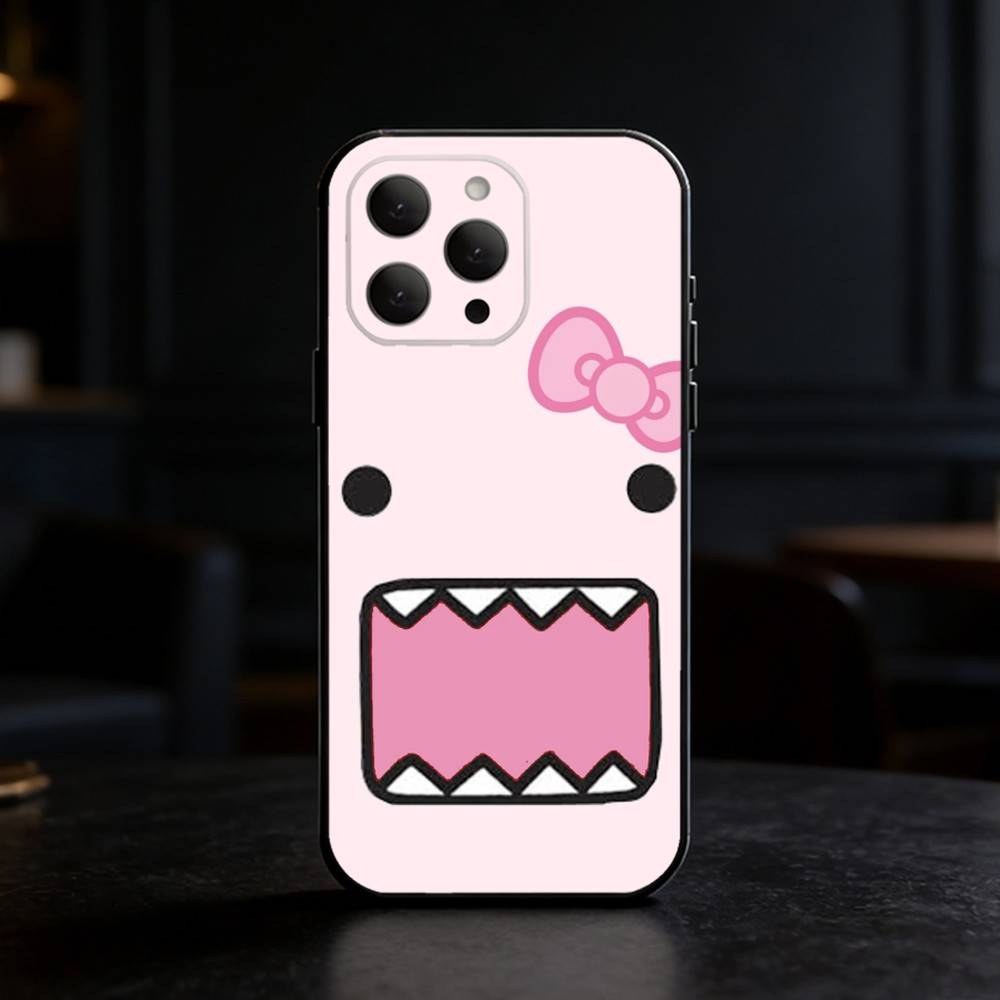 Cute Domo-kun Phone Case Phone Case Silicone Black Soft For IPhone 17,16,15,14,13,12,11,SE,Plus Pro Max