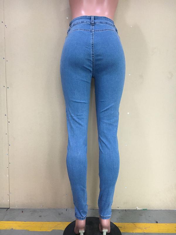 European American Fashion Versatile Skinny Jeans Y5174