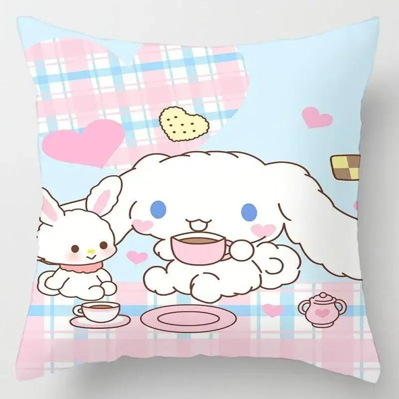 Japanese Style Cartoon Lumbar Pillow Cover Kawaii Sofa Cushion Home Decor