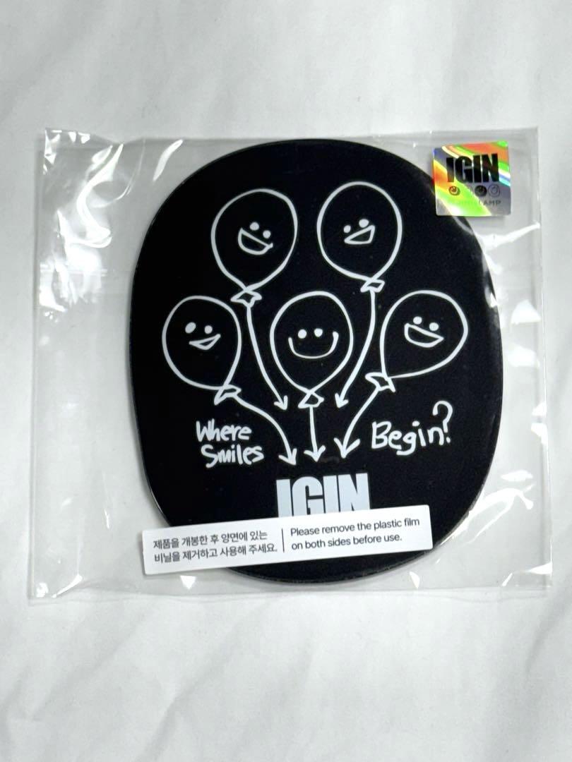 

[Б/У] Редкий эксклюзивный корейский акриловый подстаканник IGIN овальный Itaewon Pop-up черный шарик