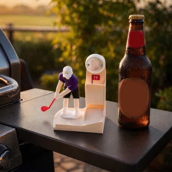 Golf Swing Beer Buddy, Golfer Beer Bottle Opener, Golf Themed Fun Bottle Opener for Parties Man Cave Home Bar