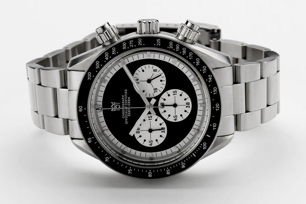 [HYAKUICHI 101] No.13 Hyakuichi Classic Chronograph No Date Center Chrono Black Panda