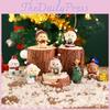 Christmas Animal Figurine Set With Santa Claus Tree Deer Resin Decor For Kids Gift