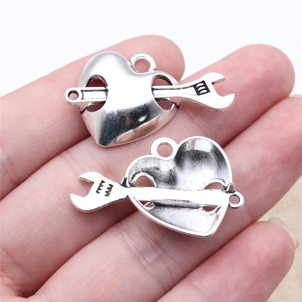 Charms Peach Heart-shaped Love Pendants Vintage Jewelry Supplies ZC094