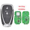 HE 4A Chip Locked 433MHz 2/3Button Proximity Car Remote Key With For Chevrolet Orlando JM Trax Tracker