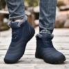 Autumn Men's Platform Cotton Shoes High-top Color Warm Snow Boots Large Size Lace-up Velvet Shoes