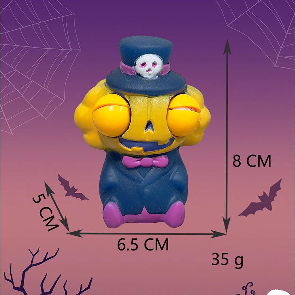 Novelty Eyes Popping Prank Halloween Theme Squeeze Toy Novelty Gag Table Toy Decompressing Pinch Stress Toy Skeleton