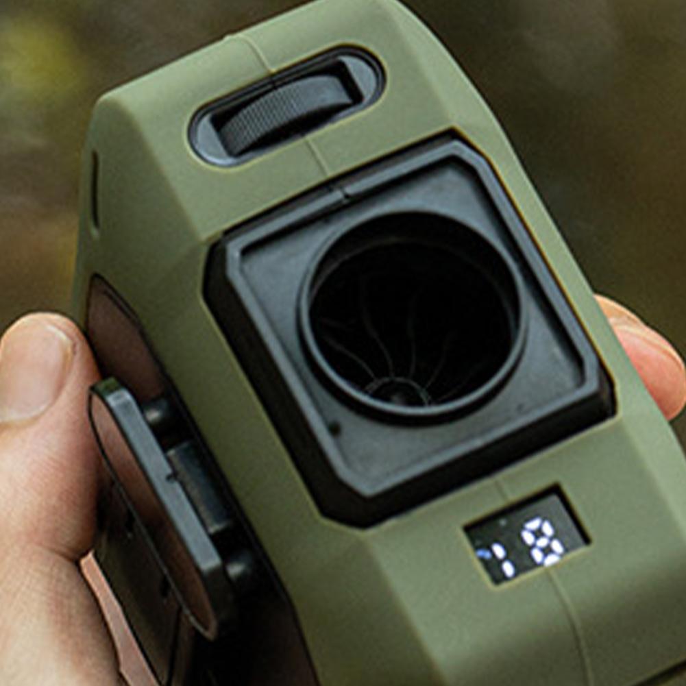 Hanging Neck Fan USB Rechargeable Waist Clip Fan for Outdoor Indoor (Army Green)