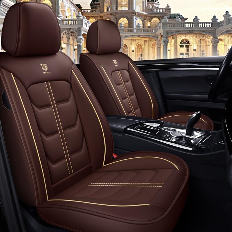 Pětimístný potah na autosedačku, univerzální pro všechna roční období, plně obklopený, potah na sedadlo z PU kůže odolný proti opotřebení, pohodlný, snadno čistitelný potah na polštář