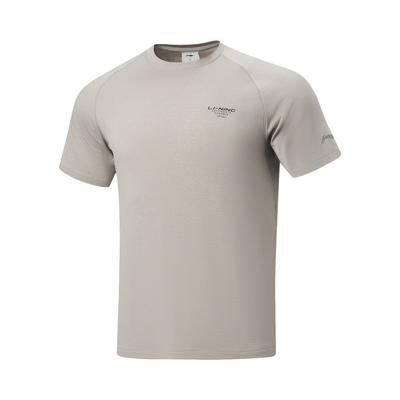 Série Fitness Li Ning Col Rond Logo Lettres Couture T-shirt Décontracté Homme tops ATSW315-9