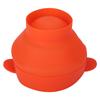 Red Silicone Microwave Popcorn Bucket with Handle Lid Safe Collapsible Popcorn Maker Bowl