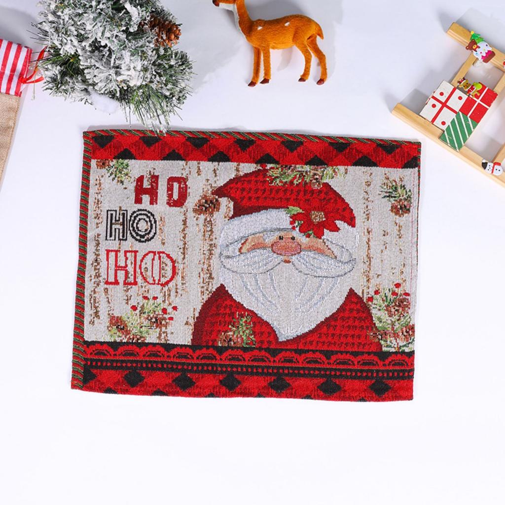 New Knitted Fabric Snowman Meal Mat Cartoon Doll Insulation Mat Tablecloth Elderly Tree Meal Mat