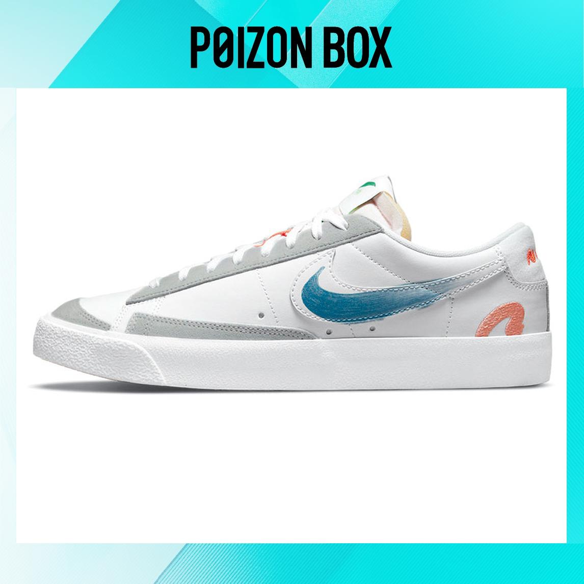 

кроссовки Unisex Nike Blazer low Skate shoes White/Grey/Multi-Color DM0882-100