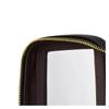 COACH Case 20 Metal Logo Zipper Closure Cross-grain Leather Cosmetic Bag Small Women's Black black
